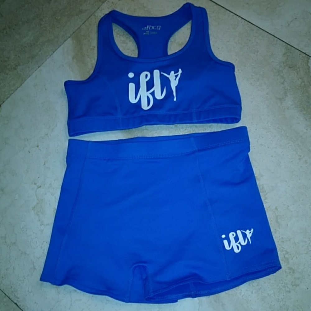 Cheerleading Workout Gymnastics Flyer Bra & Shorts